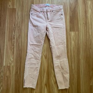 Loft striped skinny jeans
